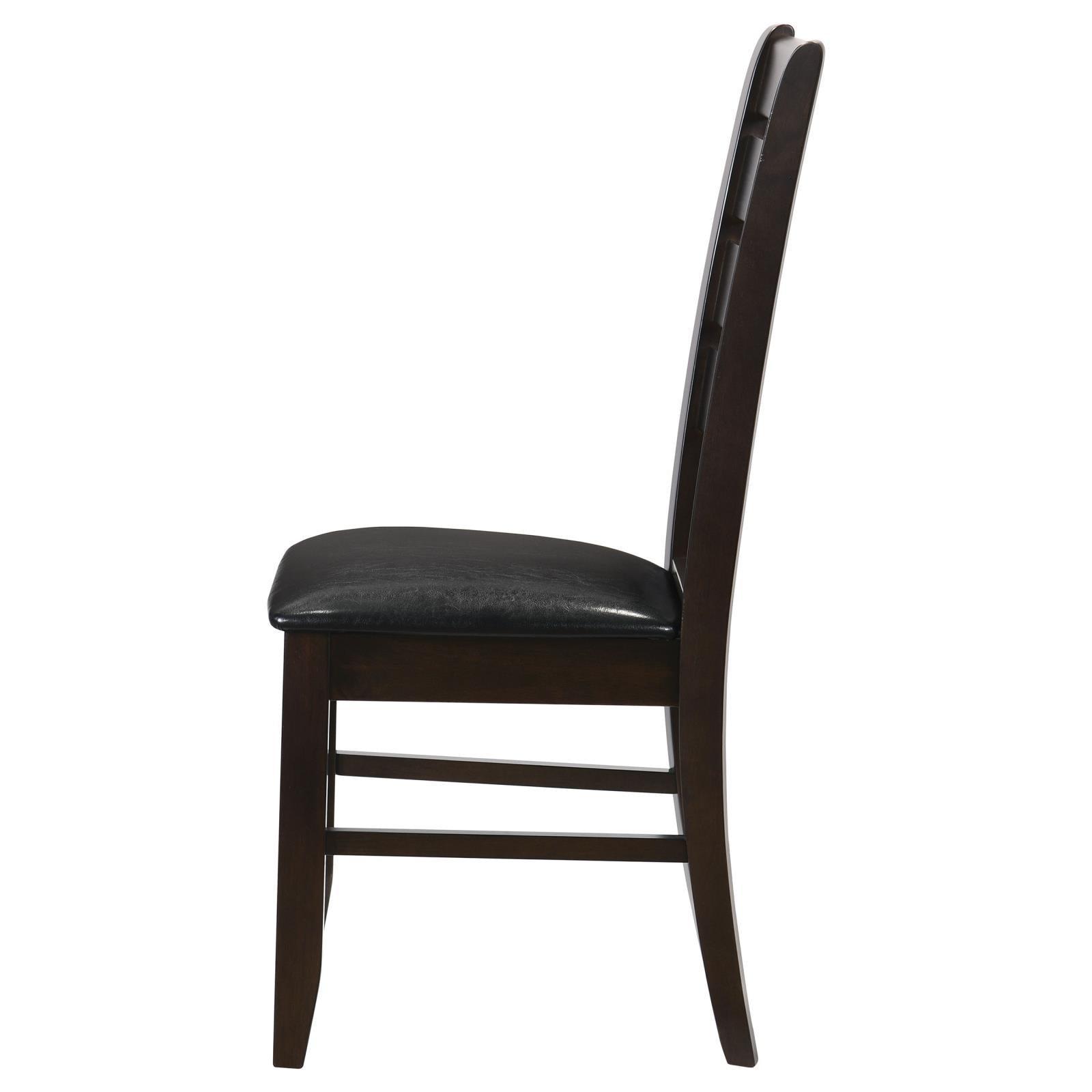 Dalila Ladder Back Side Chairs Cappuccino And Black (Set Of 2) - Ella Furniture