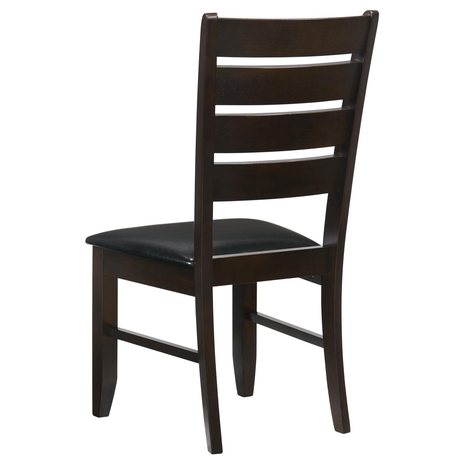 Dalila Ladder Back Side Chairs Cappuccino And Black (Set Of 2) - Ella Furniture