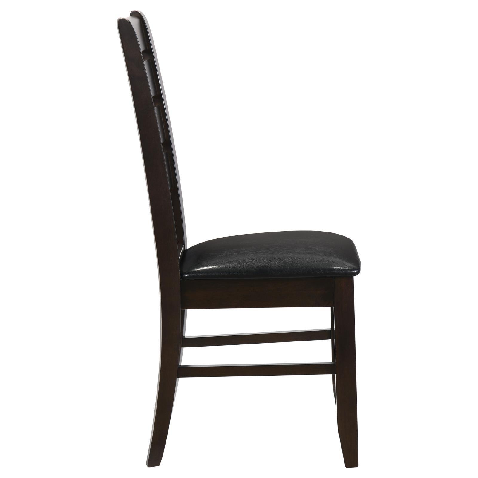 Dalila Ladder Back Side Chairs Cappuccino And Black (Set Of 2) - Ella Furniture