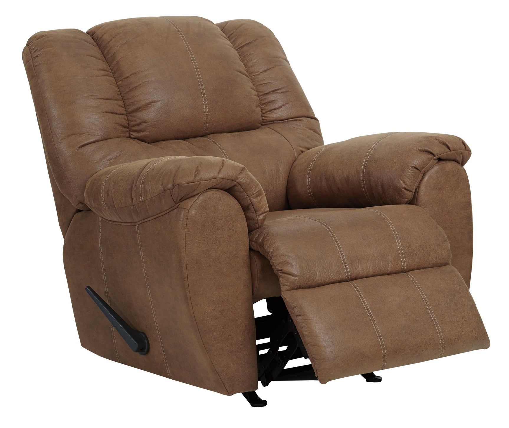 Mcgann Saddle Faux Leather Recliner - Ella Furniture