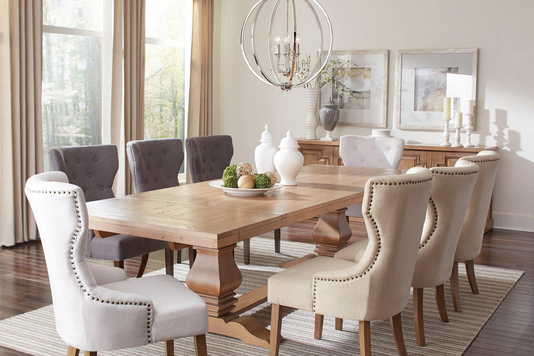 Baney Tufted Upholstered Dining Chair Beige - Ella Furniture