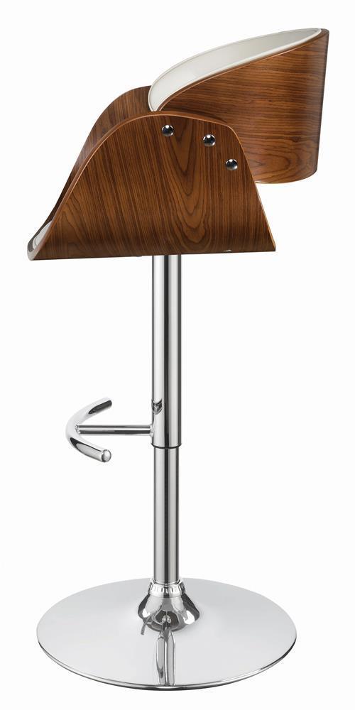 Dana Adjustable Bar Stool Ecru And Chrome - Ella Furniture