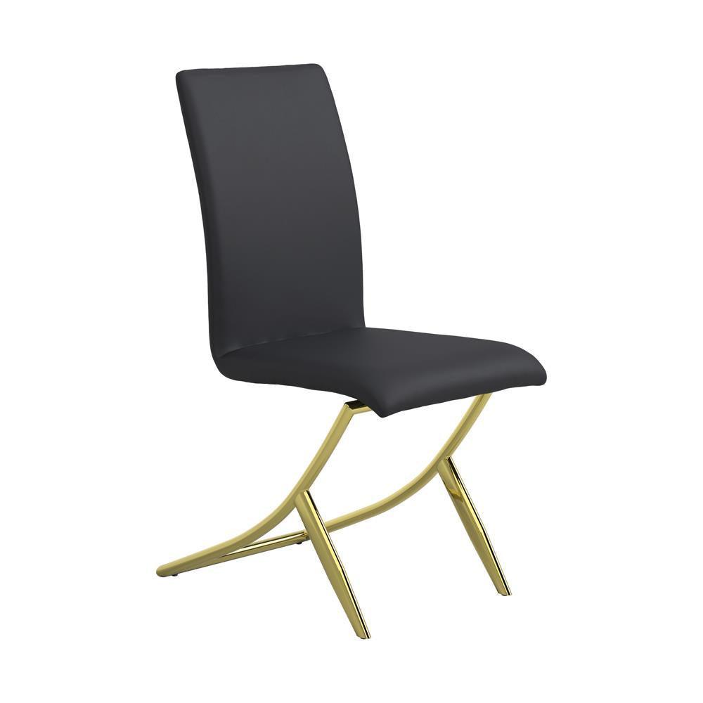 Carmelia Upholstered Side Chairs Black (Set Of 4) - Ella Furniture