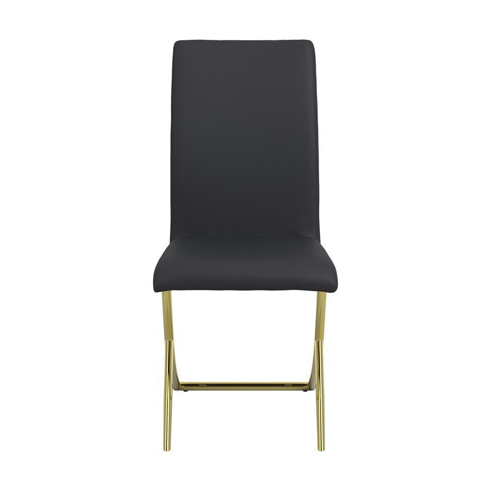 Carmelia Upholstered Side Chairs Black (Set Of 4) - Ella Furniture