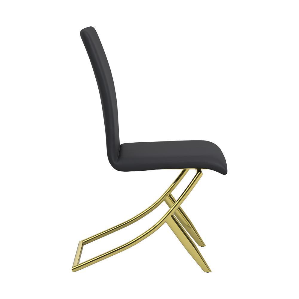 Carmelia Upholstered Side Chairs Black (Set Of 4) - Ella Furniture