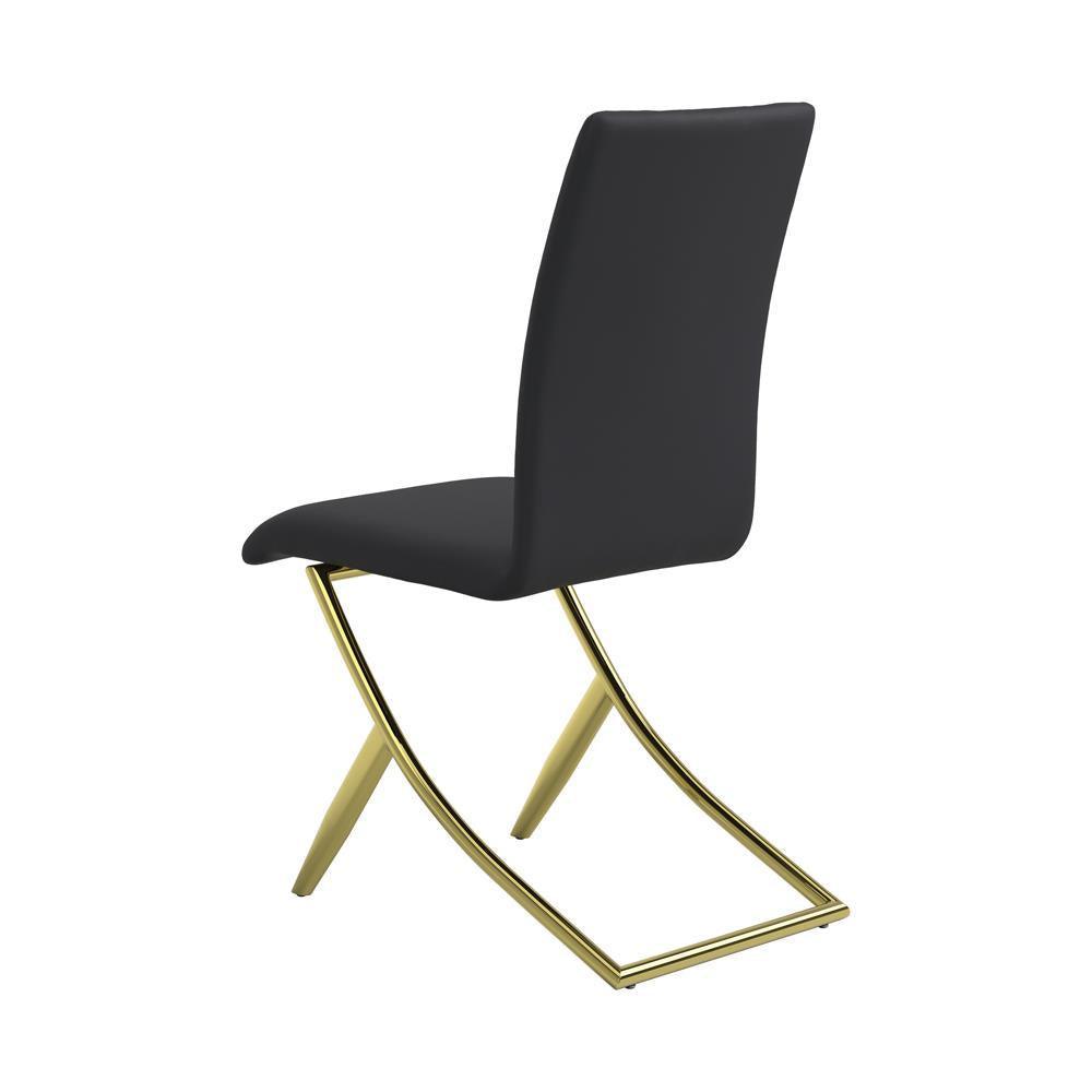 Carmelia Upholstered Side Chairs Black (Set Of 4) - Ella Furniture