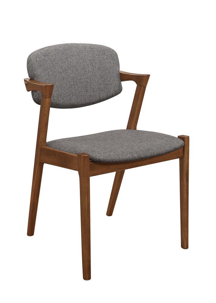 Malone Dining Side Chairs Grey And Dark Walnut (Set Of 2) - Ella Furniture