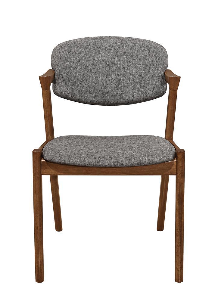 Malone Dining Side Chairs Grey And Dark Walnut (Set Of 2) - Ella Furniture