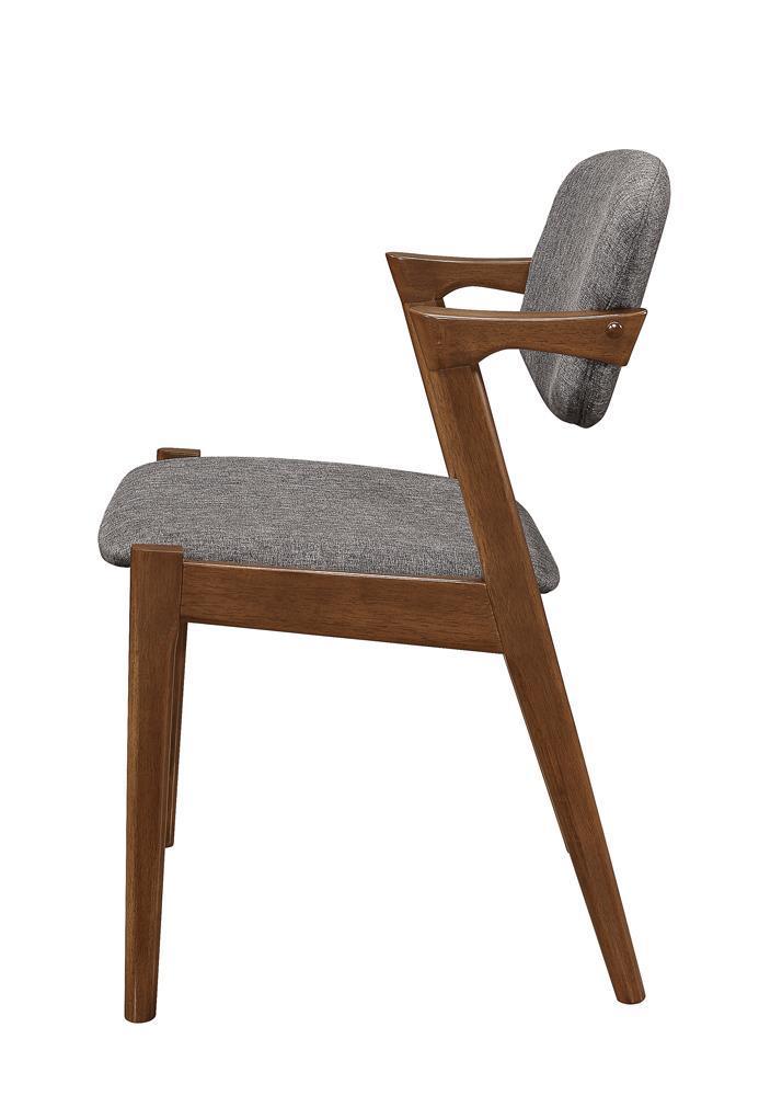 Malone Dining Side Chairs Grey And Dark Walnut (Set Of 2) - Ella Furniture