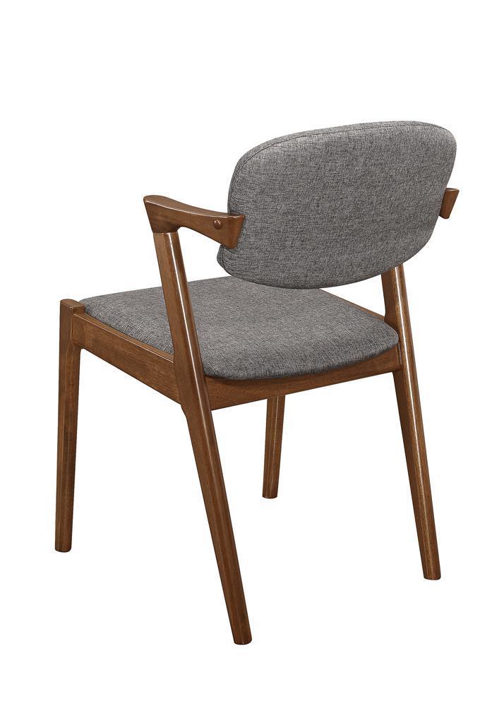 Malone Dining Side Chairs Grey And Dark Walnut (Set Of 2) - Ella Furniture