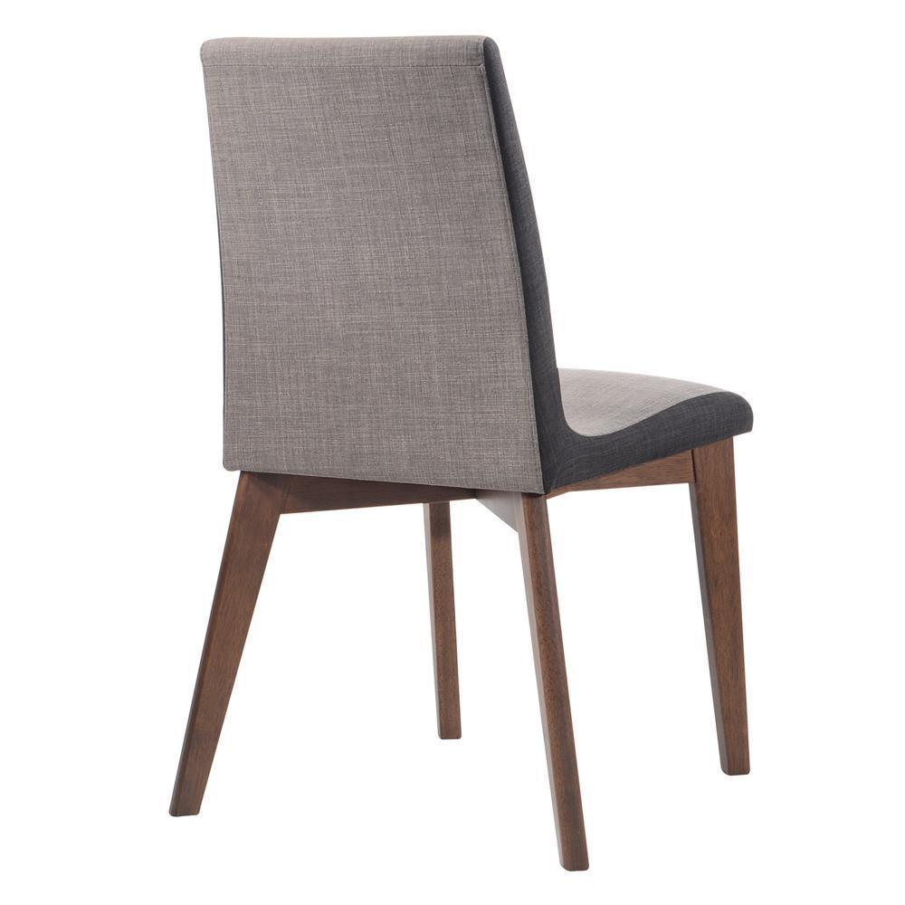 Redbridge Upholstered Side Chairs Grey And Natural Walnut (Set Of 2) - Ella Furniture