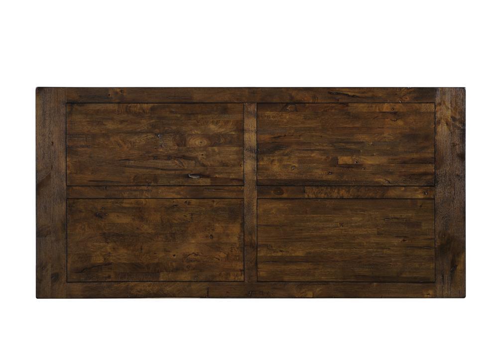 Coleman Rectangular Dining Table Rustic Golden Brown - Ella Furniture