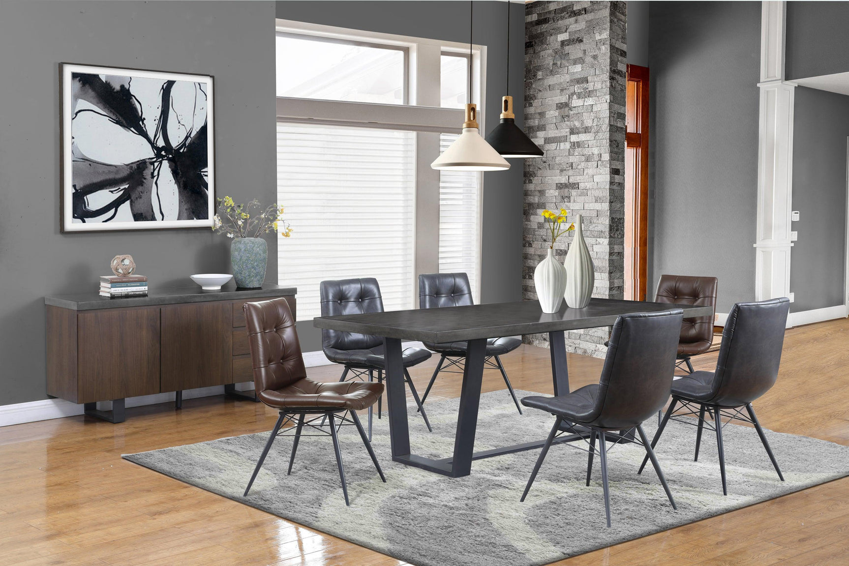 Aiken Upholstered Tufted Side Chairs Brown (Set Of 4) - Ella Furniture