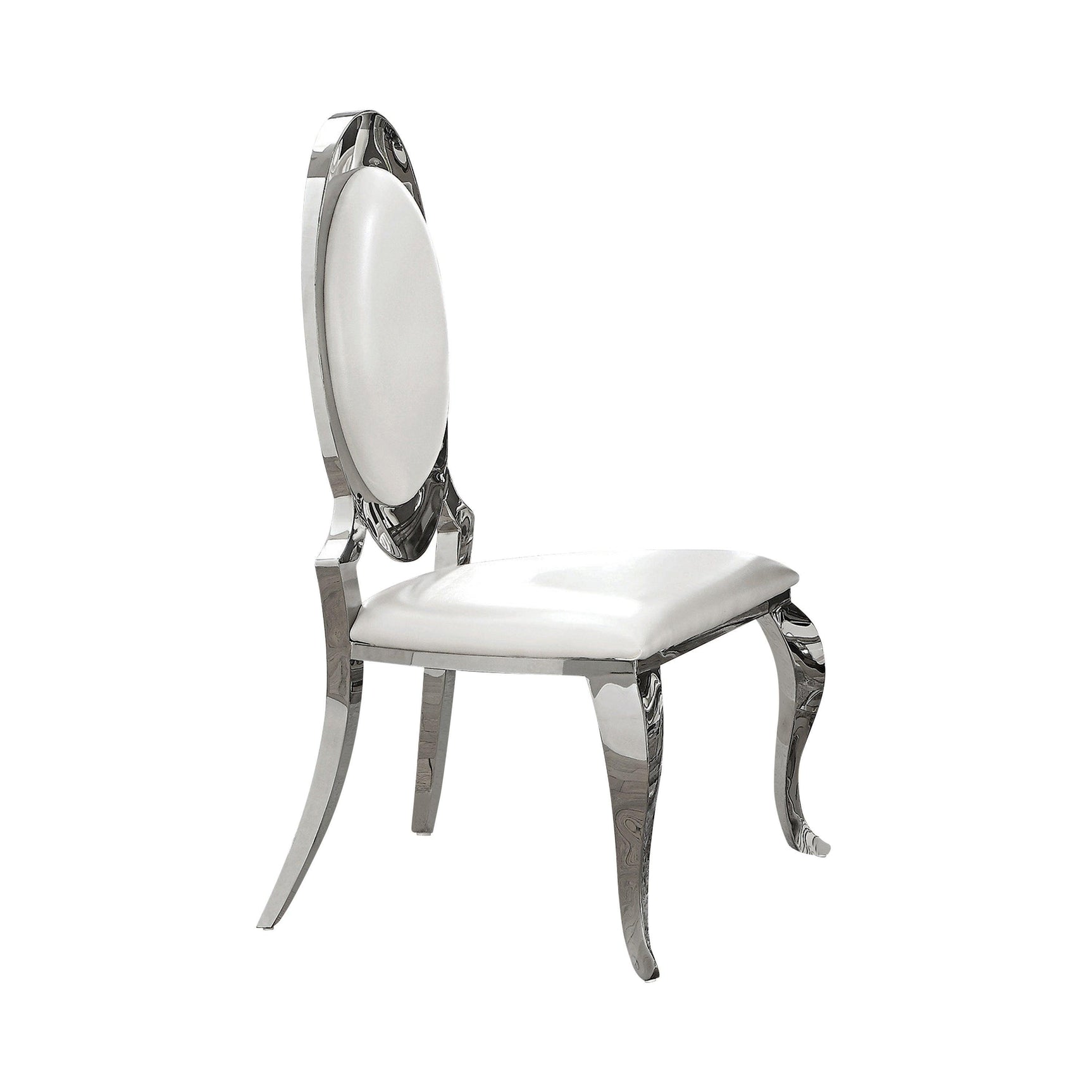 Antoine Rectangular Dining Table Chrome And Black - Ella Furniture