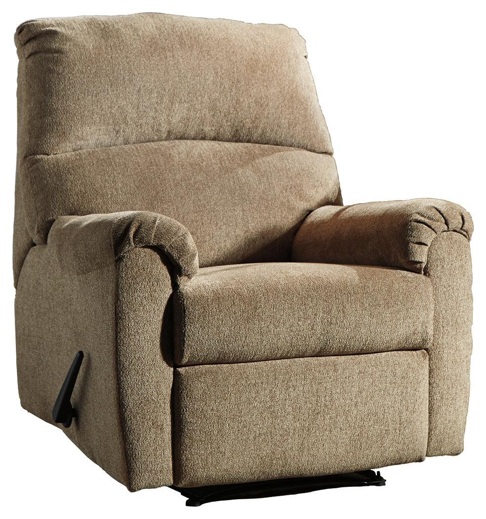 Nerviano Mocha Chenille Recliner - Ella Furniture