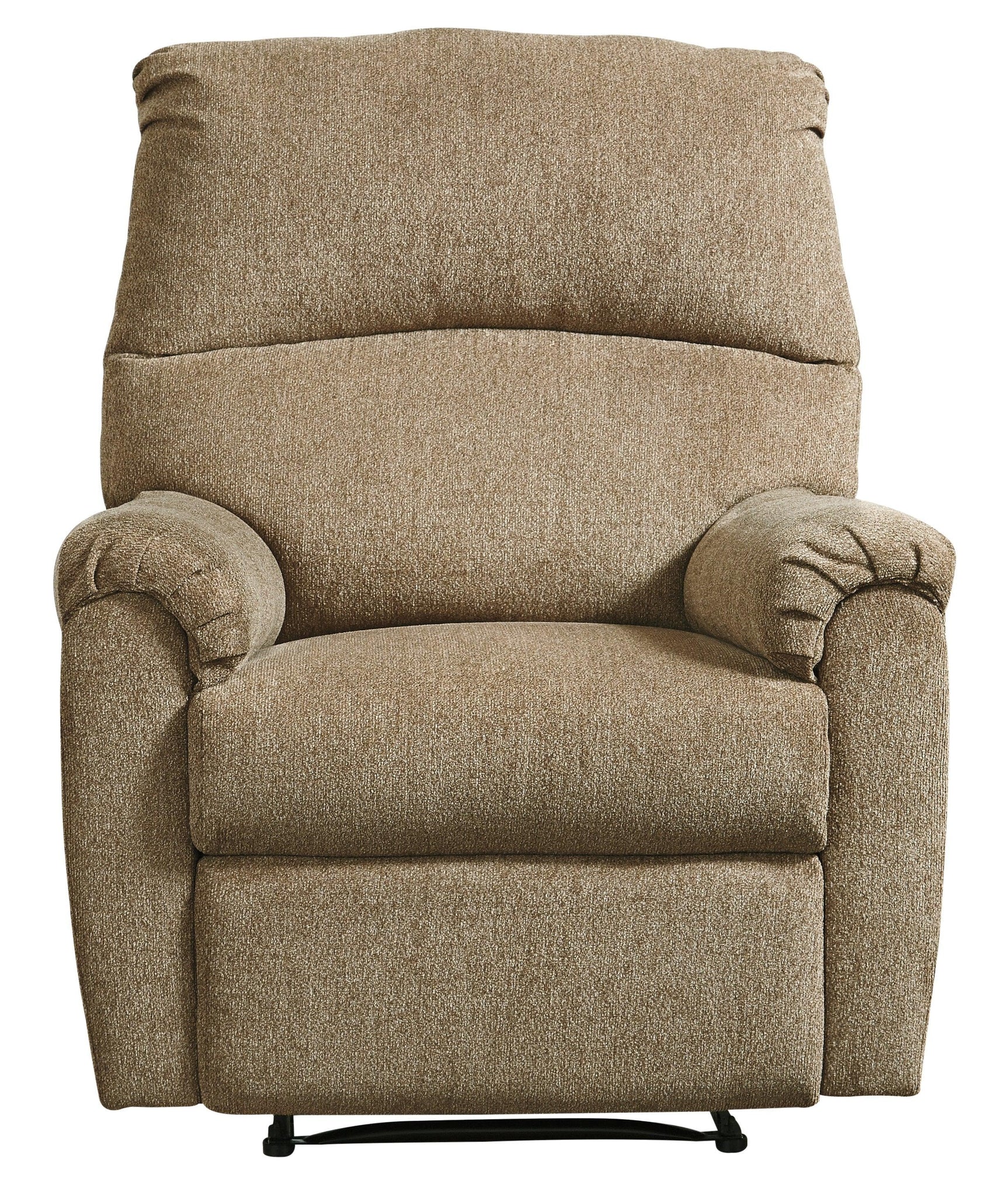 Nerviano Mocha Chenille Recliner - Ella Furniture