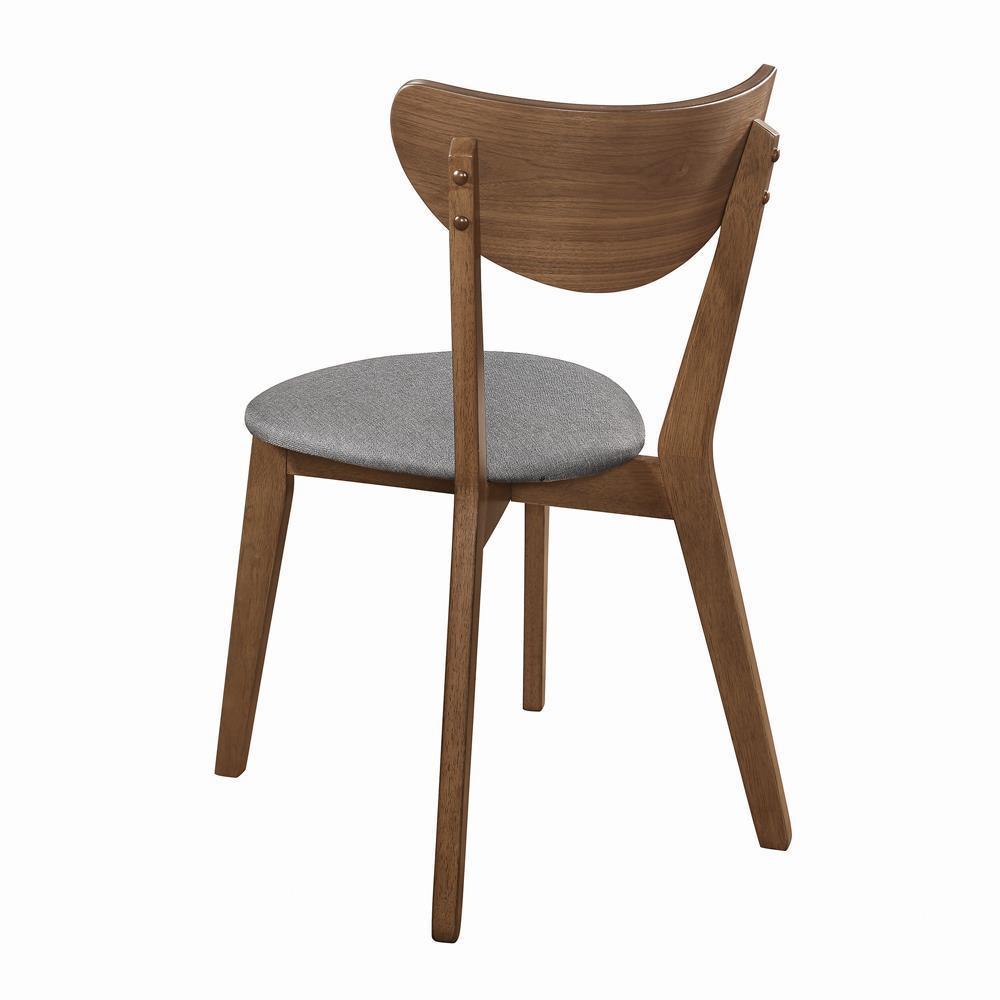 Alfredo Upholstered Dining Chairs Grey And Natural Walnut (Set Of 2) - Ella Furniture