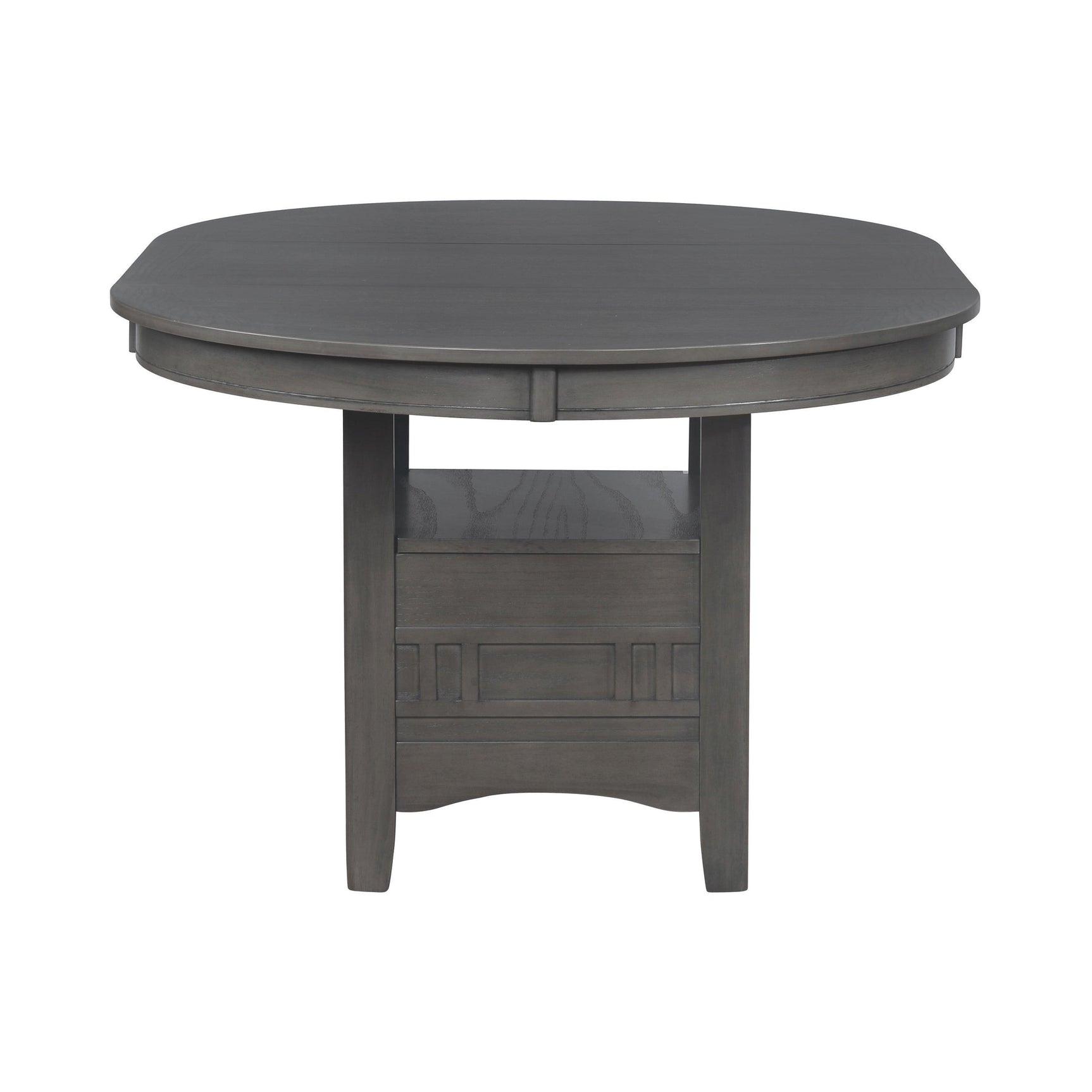 Lavon Medium Grey Storage Oval Dining Room Set - Ella Furniture