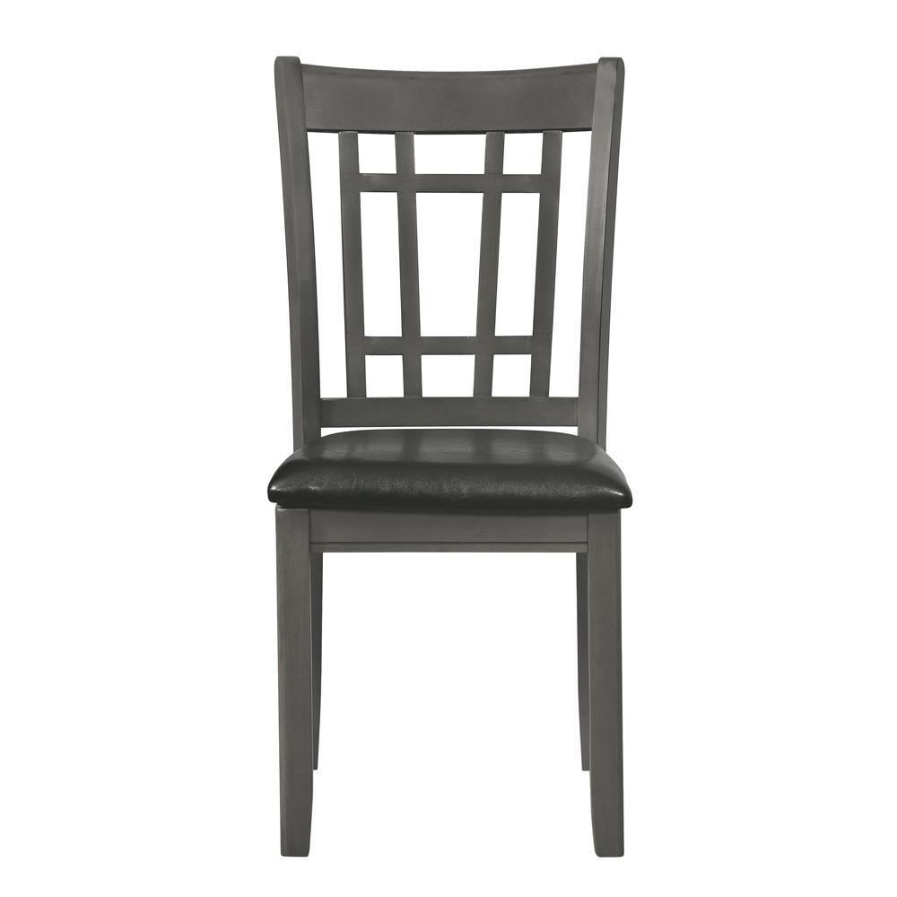Lavon Padded Dining Side Chairs Espresso And Medium Grey (Set Of 2) - Ella Furniture