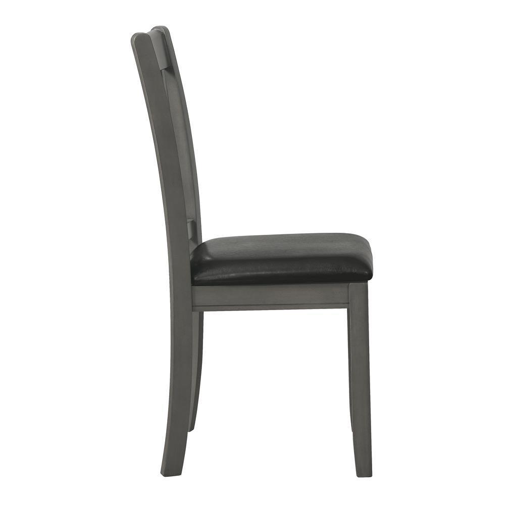 Lavon Padded Dining Side Chairs Espresso And Medium Grey (Set Of 2) - Ella Furniture