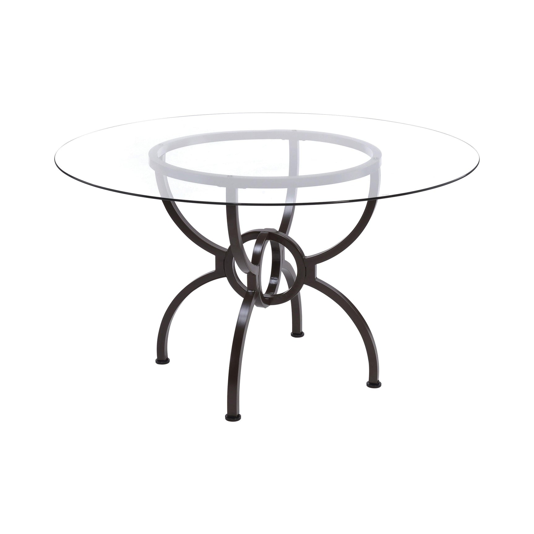 Aviano Base Gunmetal Circular Dining Room Set - Ella Furniture
