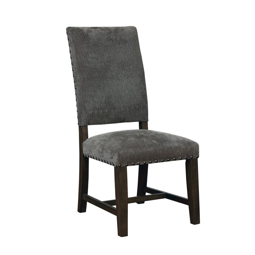 Twain Upholstered Side Chairs Warm Grey (Set Of 2) - Ella Furniture