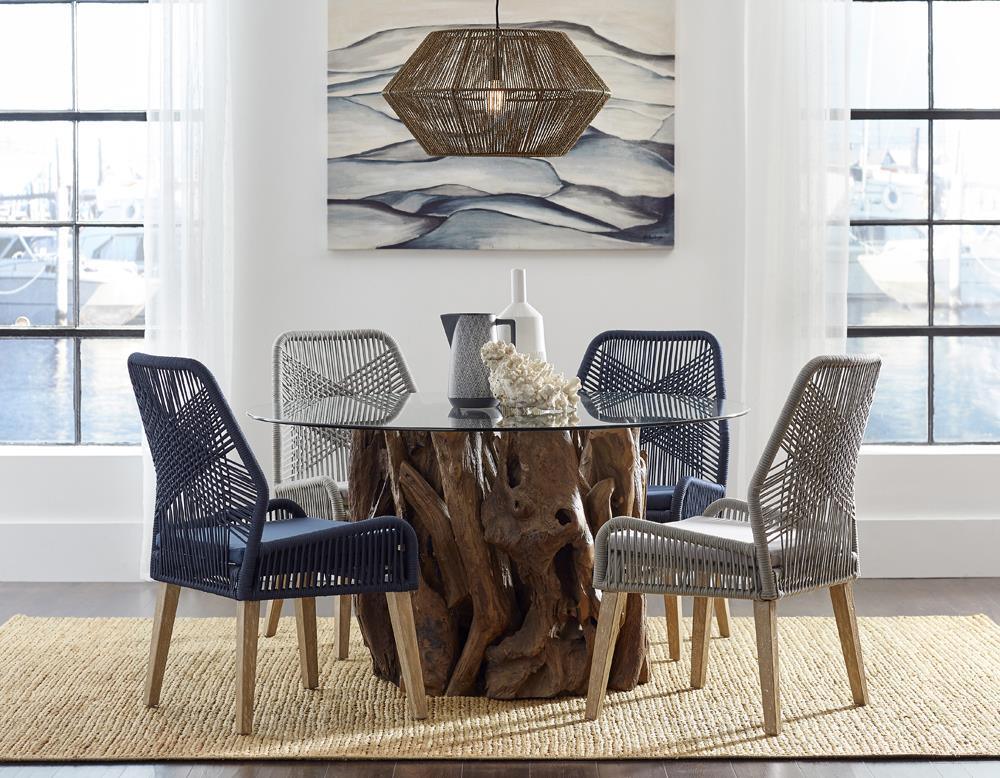 Nakia Woven Back Side Chairs Grey (Set Of 2) - Ella Furniture