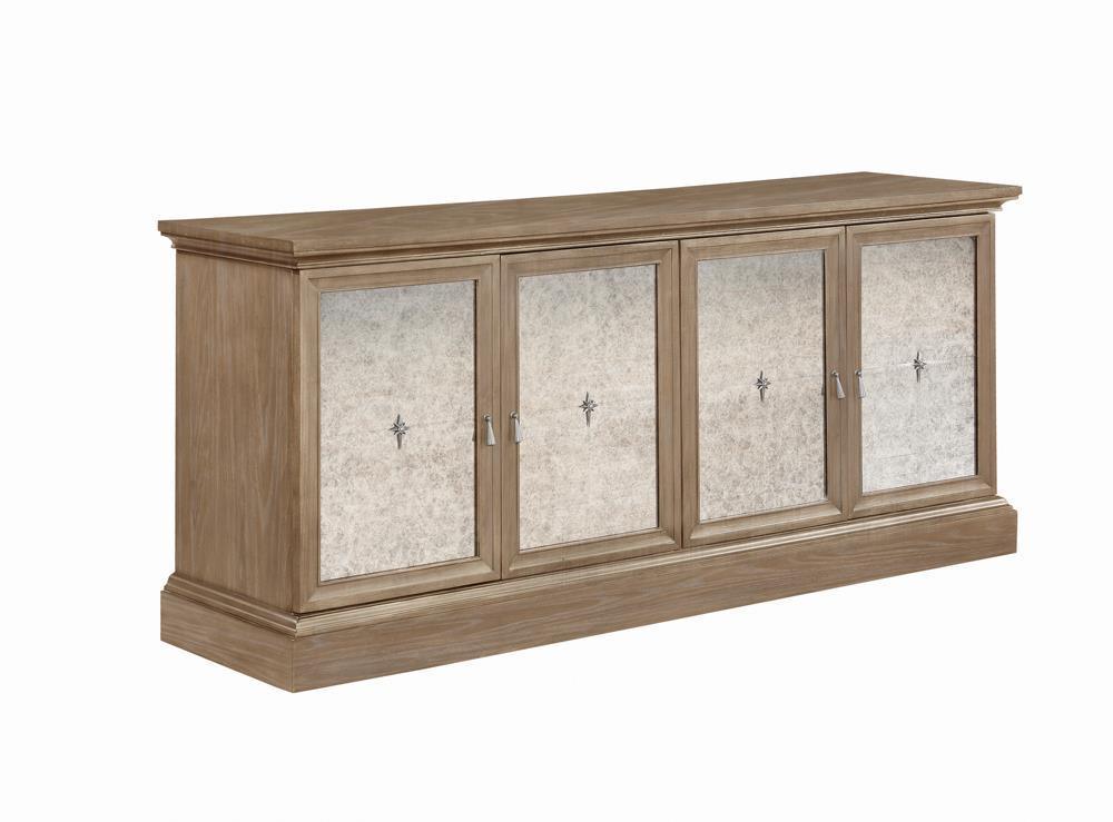 Brockway Cove 4-Door Server Barley Brown - Ella Furniture