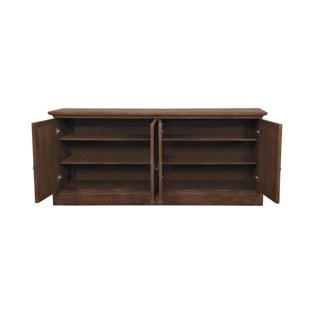 Brockway Cove 4-Door Server Antique Java - Ella Furniture