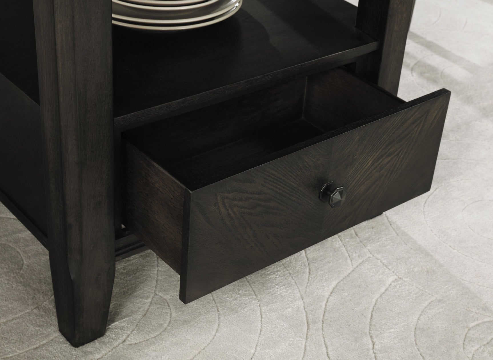 Twyla Dark Cocoa Circular Dining Room Set - Ella Furniture