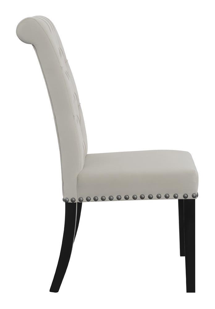 Alana Upholstered Tufted Side Chairs With Nailhead Trim (Set Of 2) 115182 - Ella Furniture