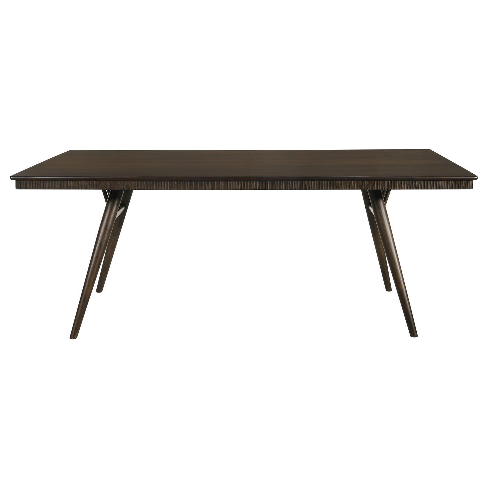 Wes Rectangular Dining Table Dark Walnut - Ella Furniture