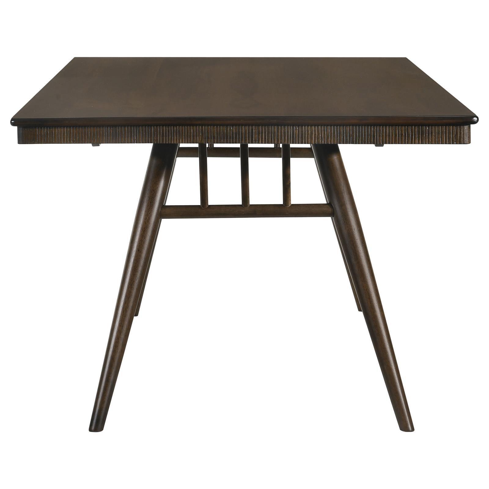 Wes Rectangular Dining Table Dark Walnut - Ella Furniture