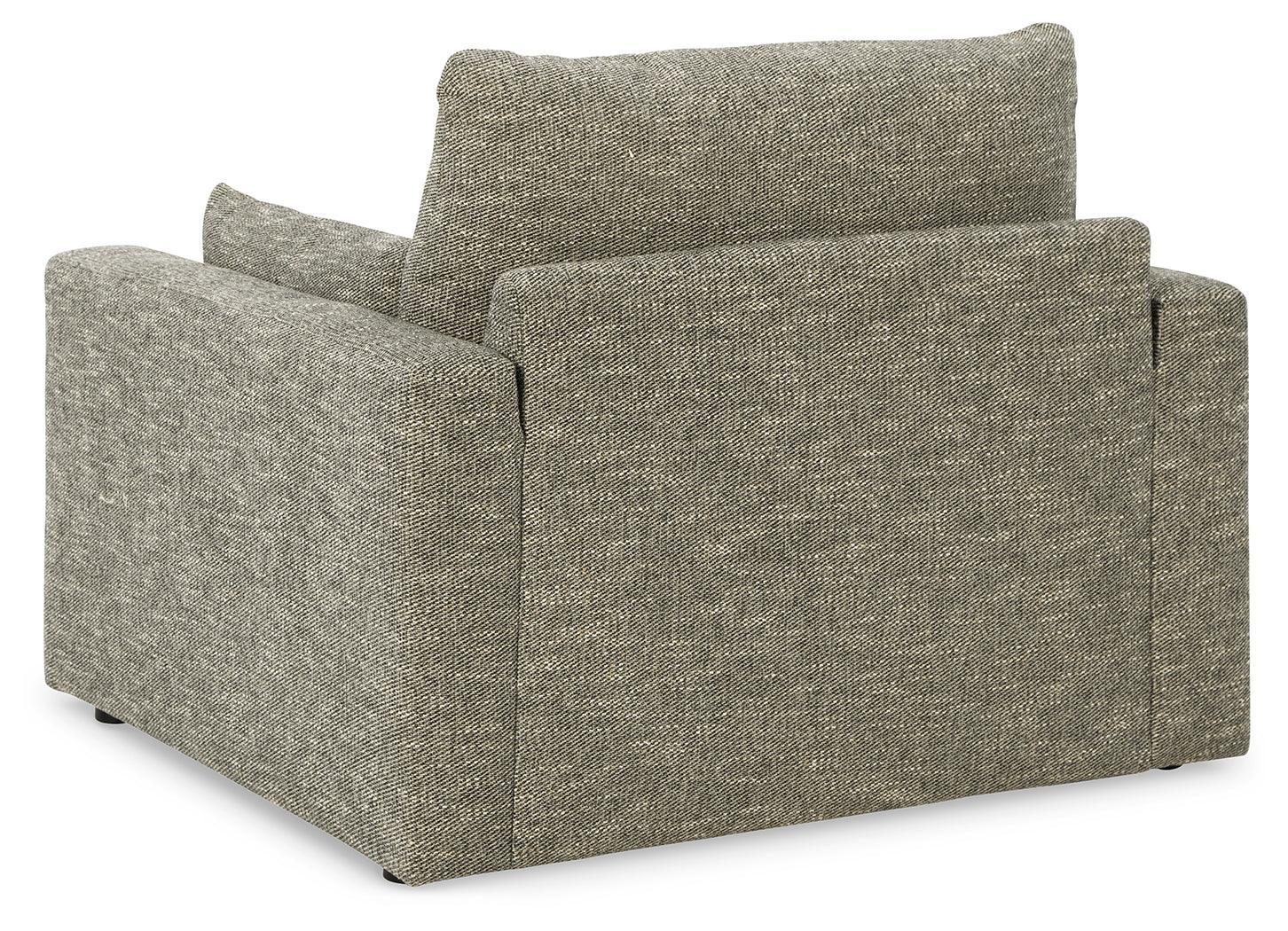 Dramatic Granite Chenille Oversized Chair - Ella Furniture