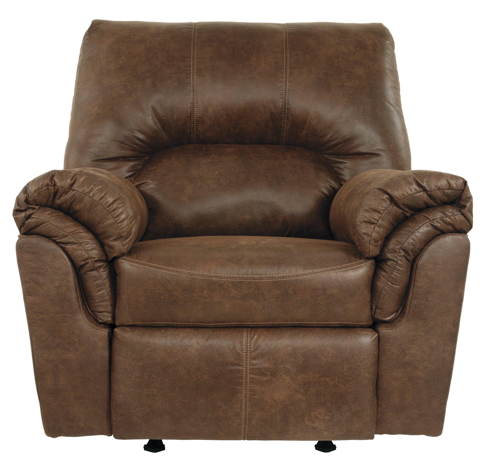 Bladen Coffee Faux Leather Recliner - Ella Furniture
