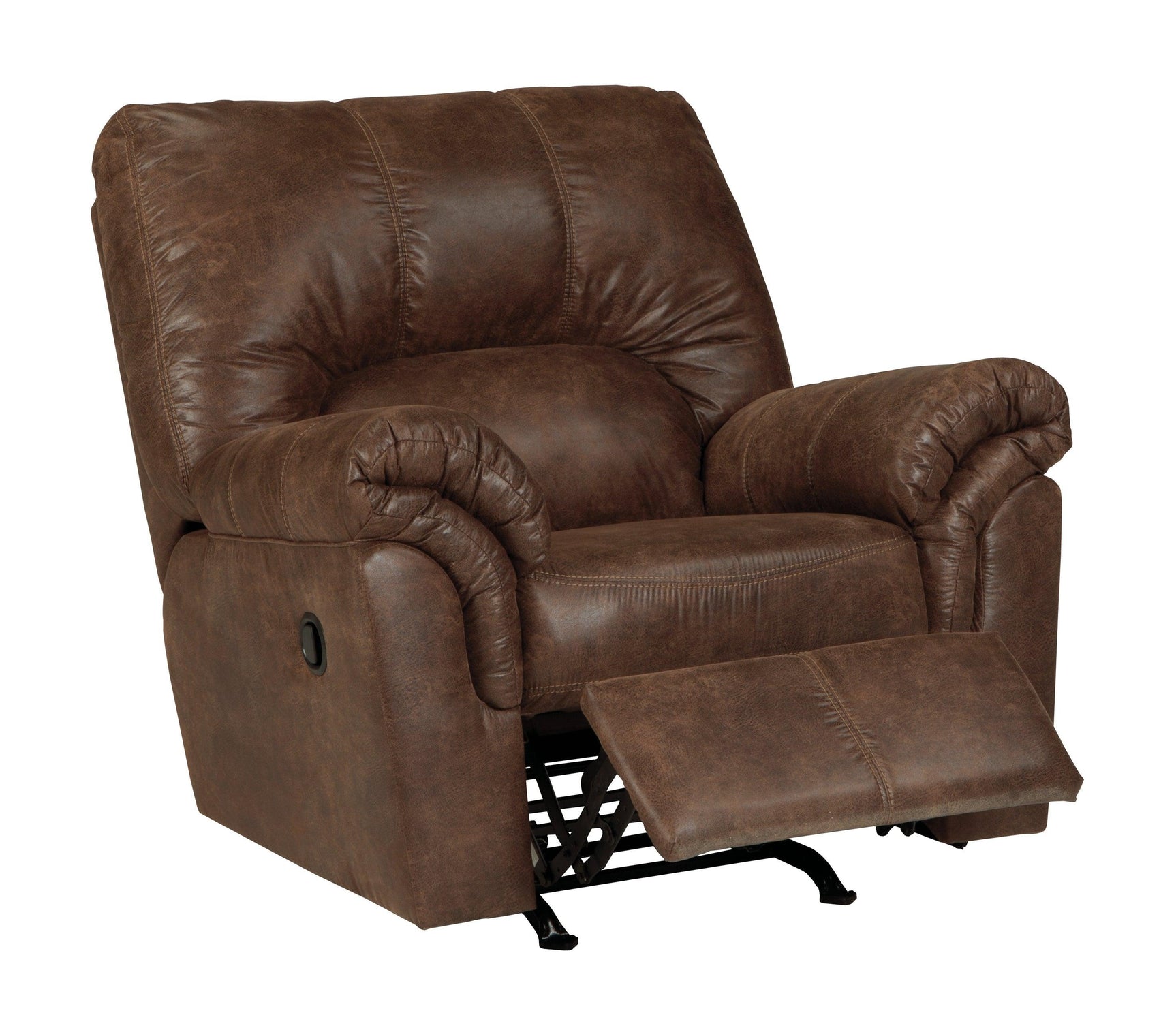 Bladen Coffee Faux Leather Recliner - Ella Furniture