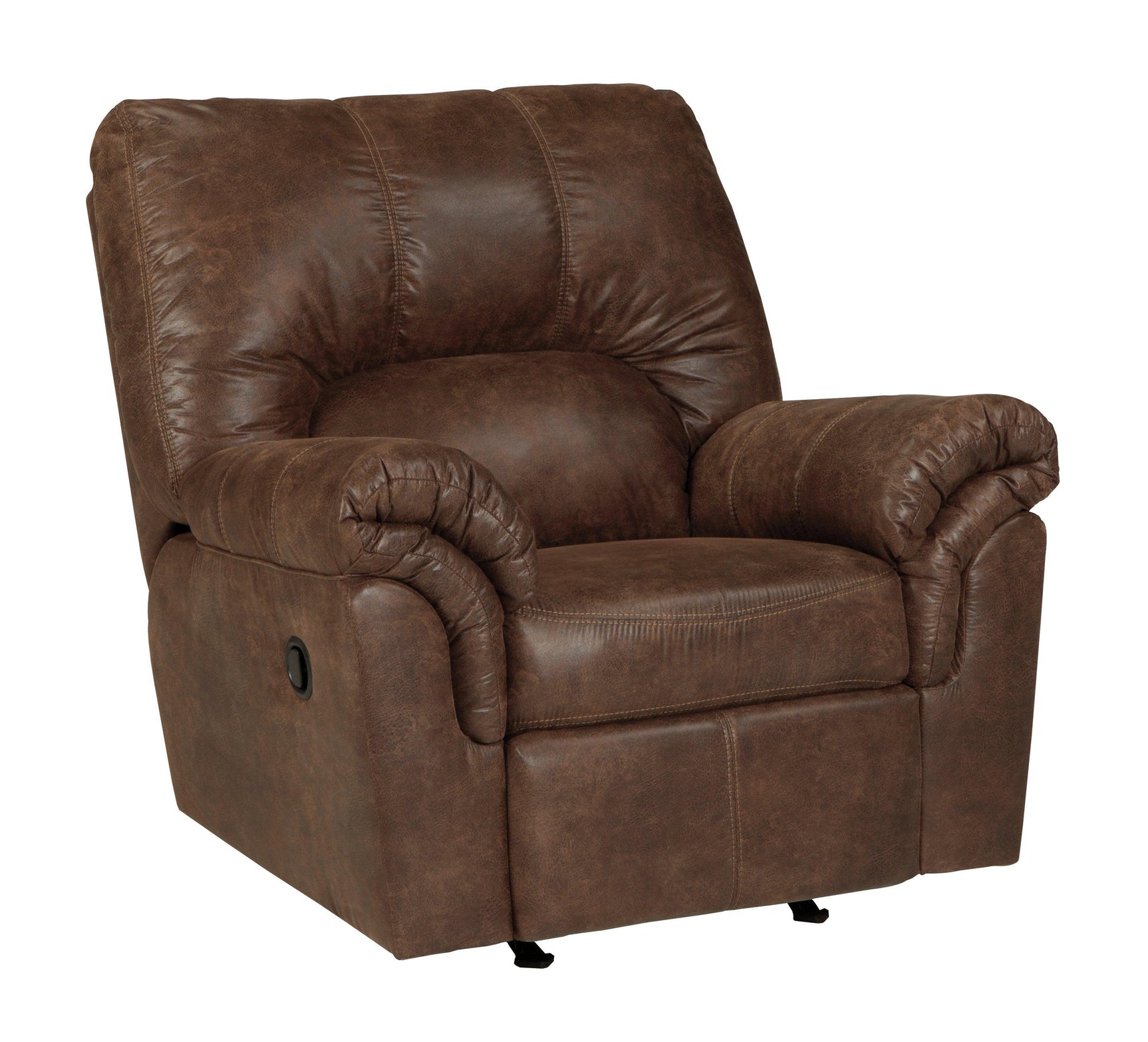 Bladen Coffee Faux Leather Recliner - Ella Furniture