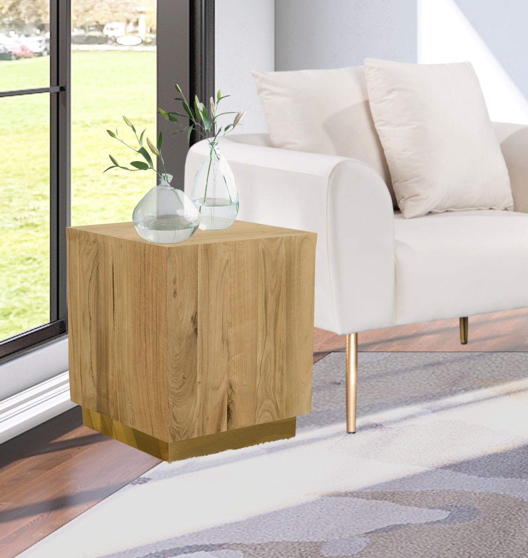 Acacia Gold End Table - Ella Furniture