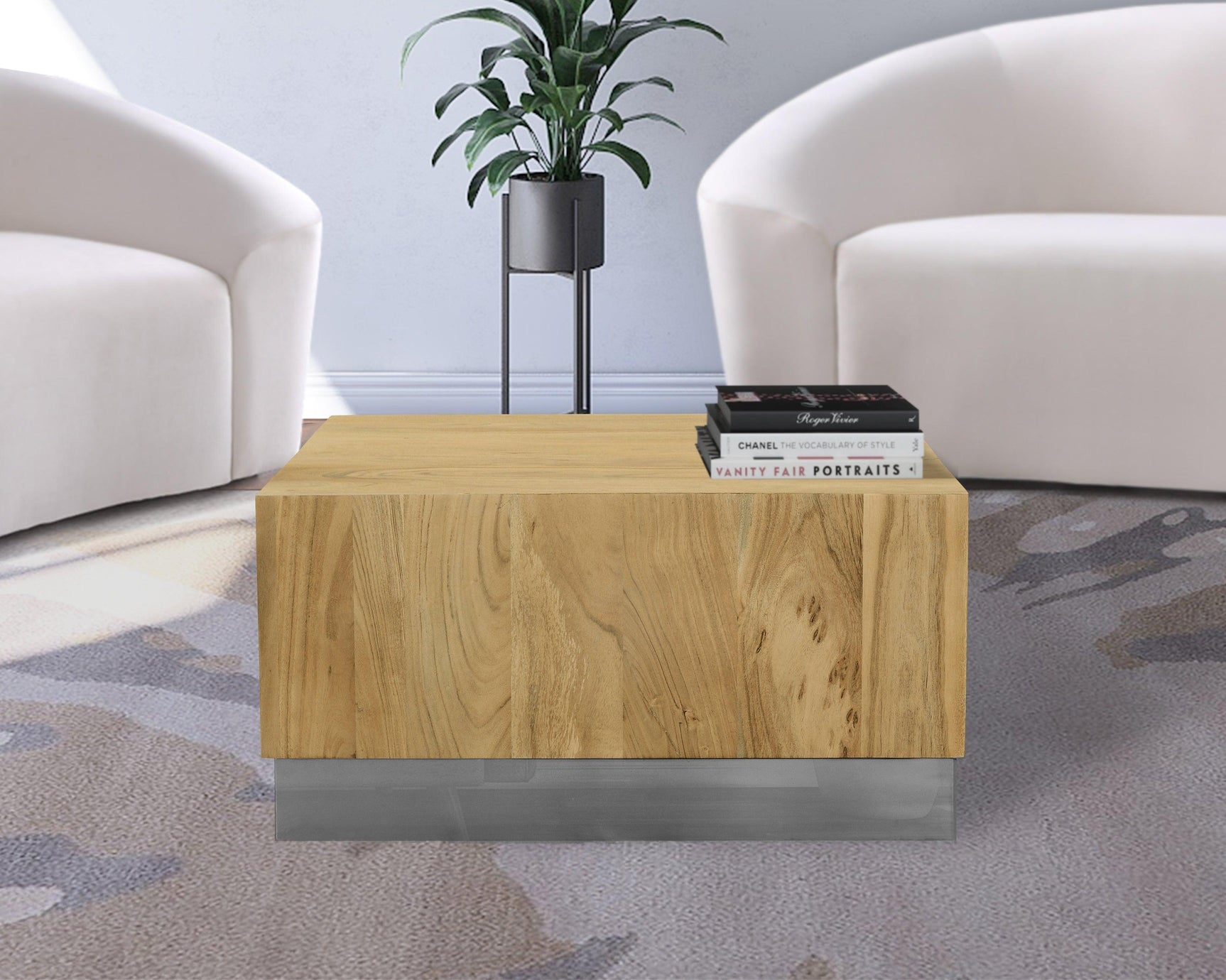 Acacia Silver Coffee Table - Ella Furniture