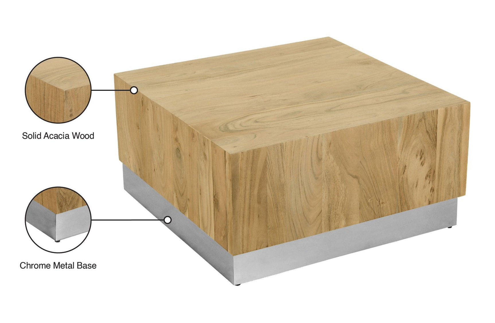 Acacia Silver Coffee Table - Ella Furniture