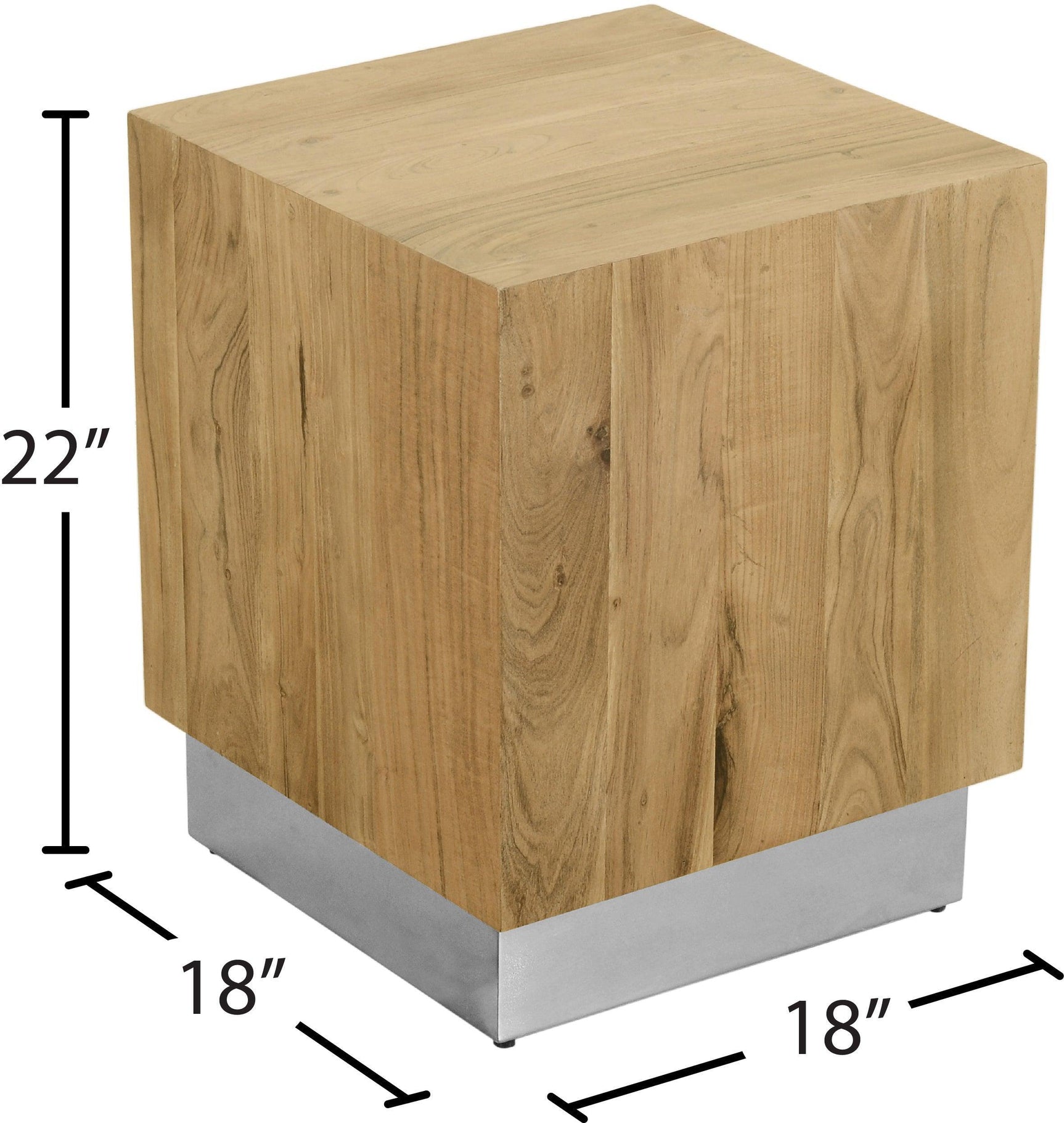 Acacia Silver End Table - Ella Furniture