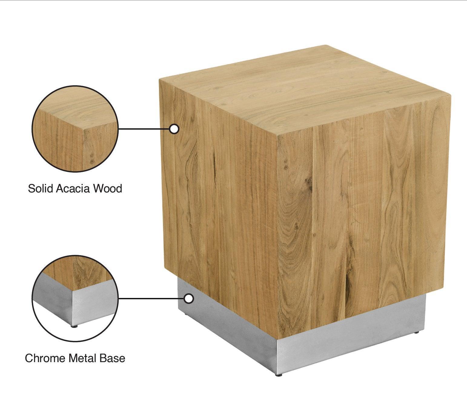 Acacia Silver End Table - Ella Furniture
