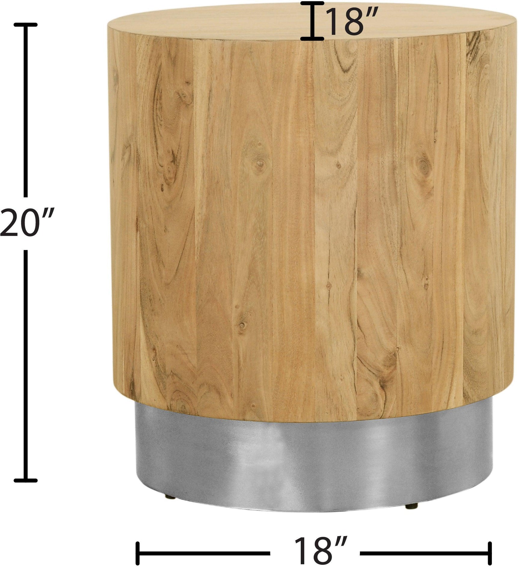 Acacia Silver End Table 247-Et - Ella Furniture
