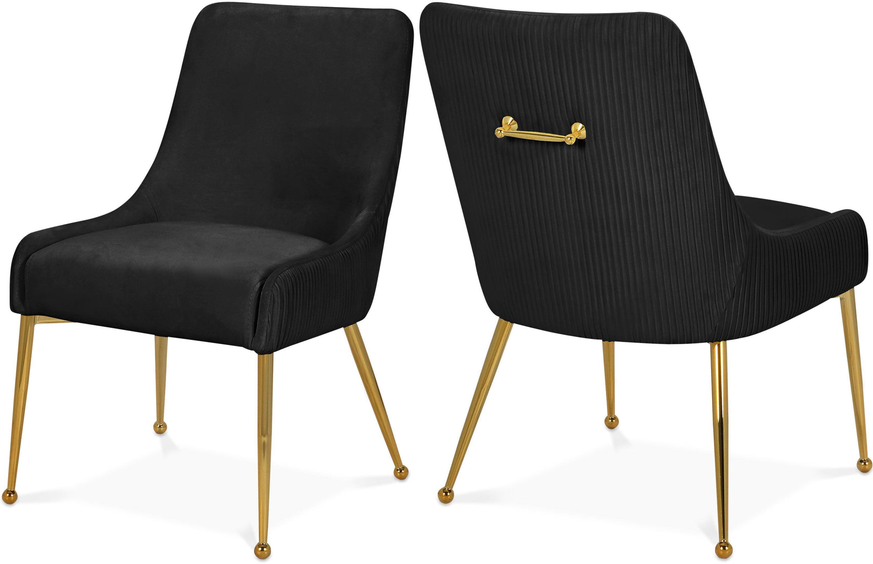 Ace Black Velvet Dining Chair Collection 855Black - Ella Furniture