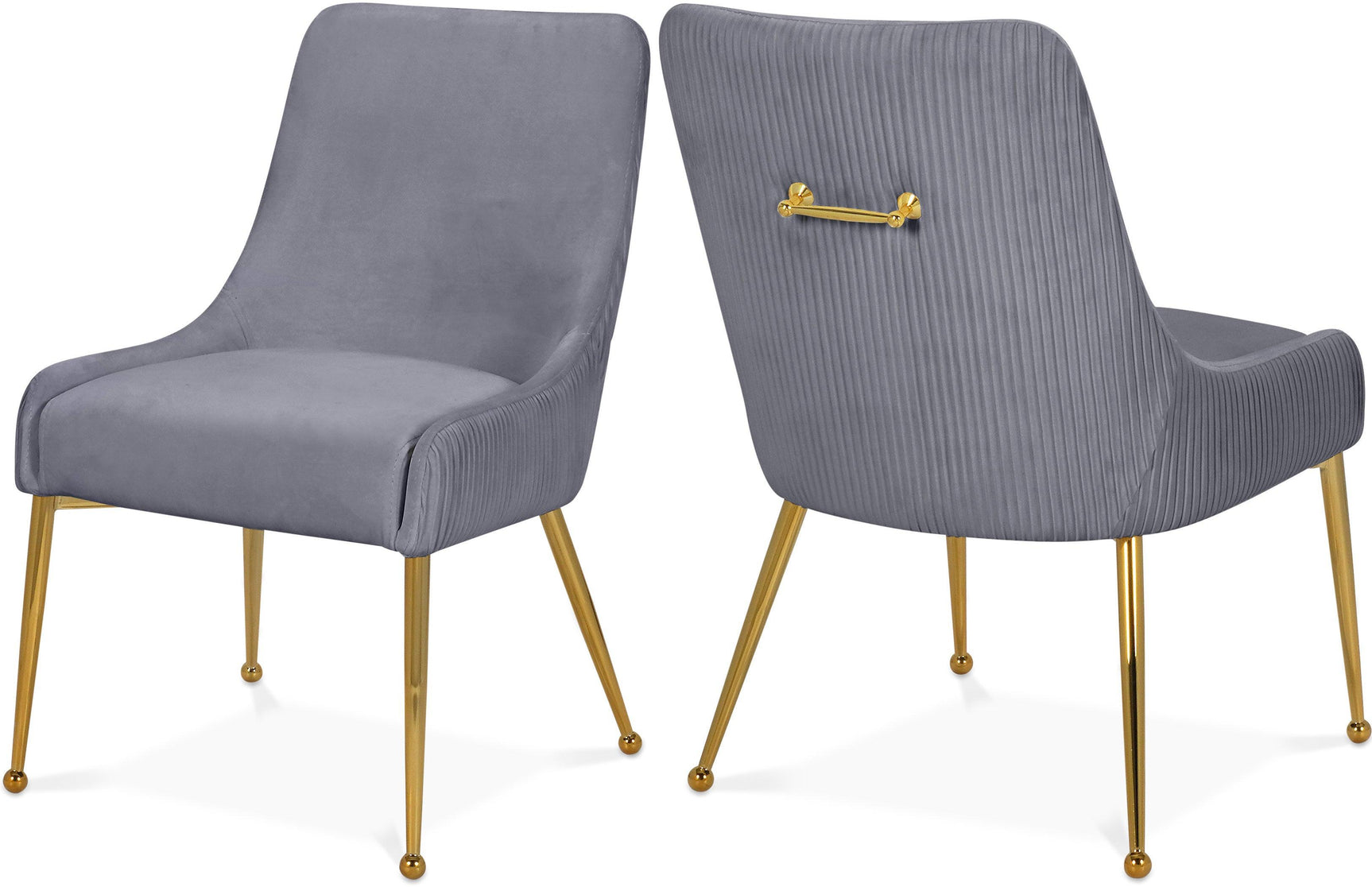 Ace Grey Velvet Dining Chair - Ella Furniture
