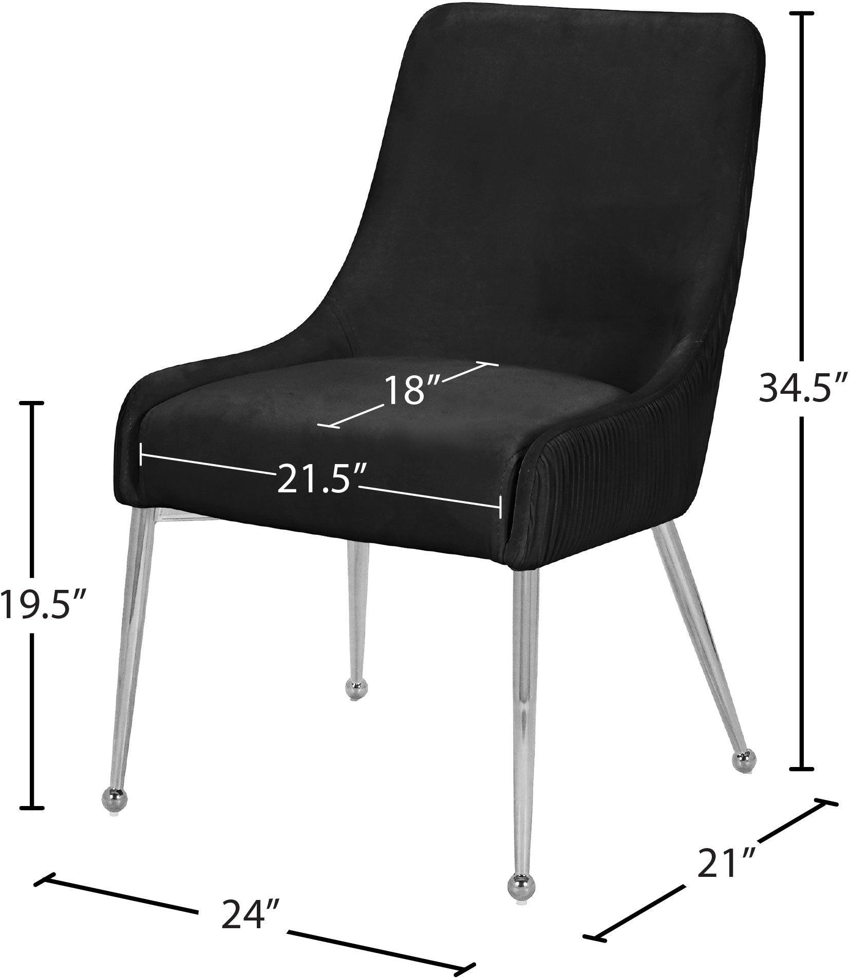 Ace Black Velvet Dining Chair Collection - Ella Furniture
