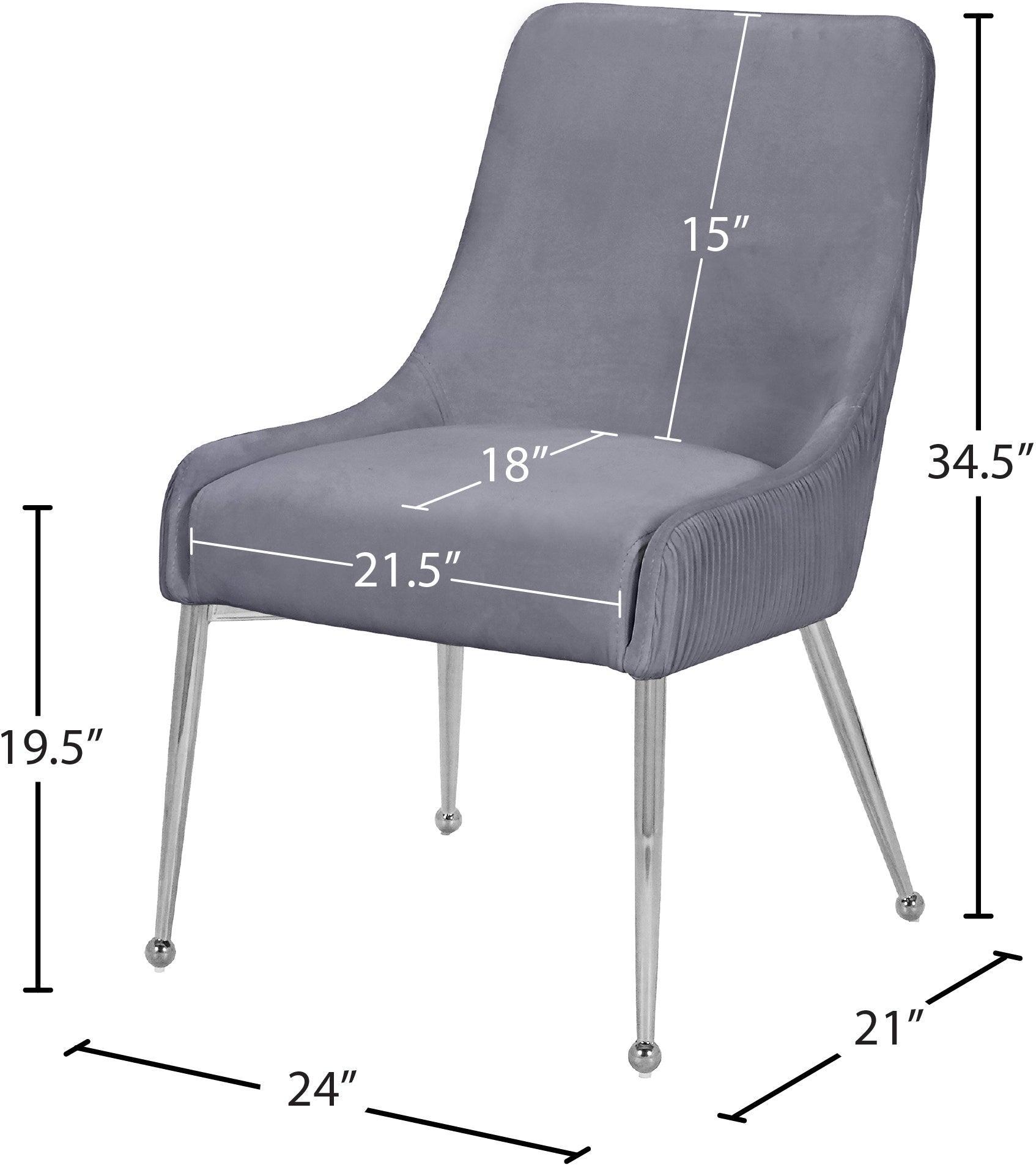 Ace Grey Velvet Dining Chair Collection - Ella Furniture