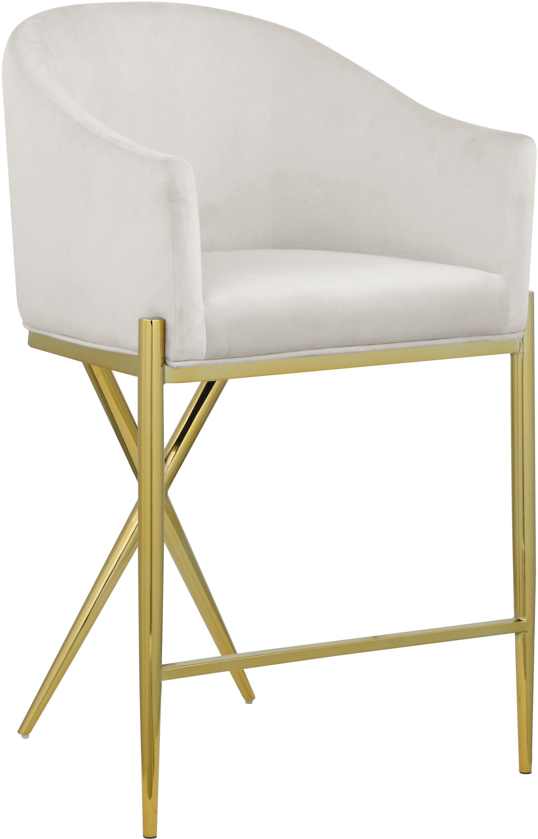 Xavier Cream Counter Stool - Ella Furniture