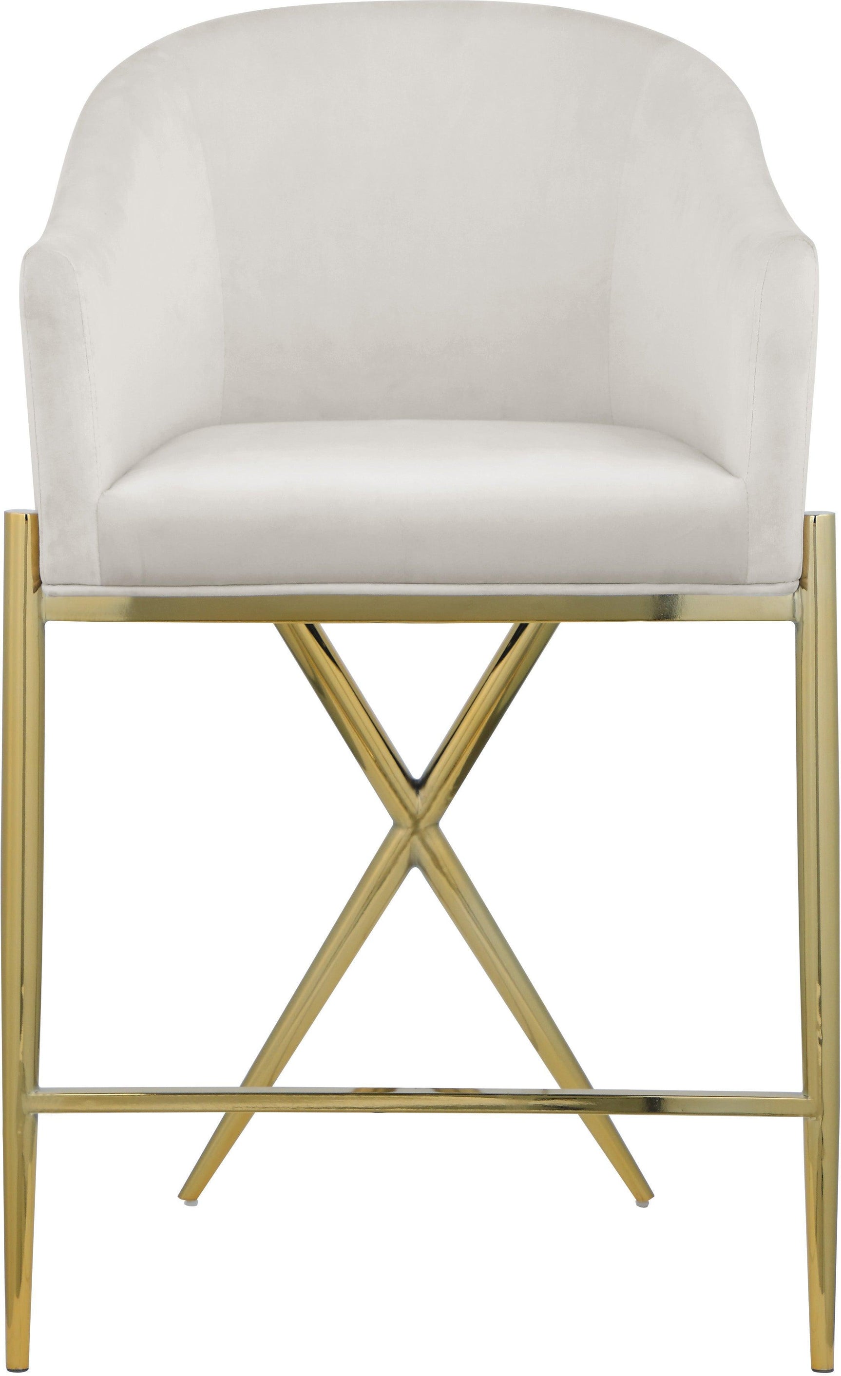 Xavier Cream Counter Stool - Ella Furniture