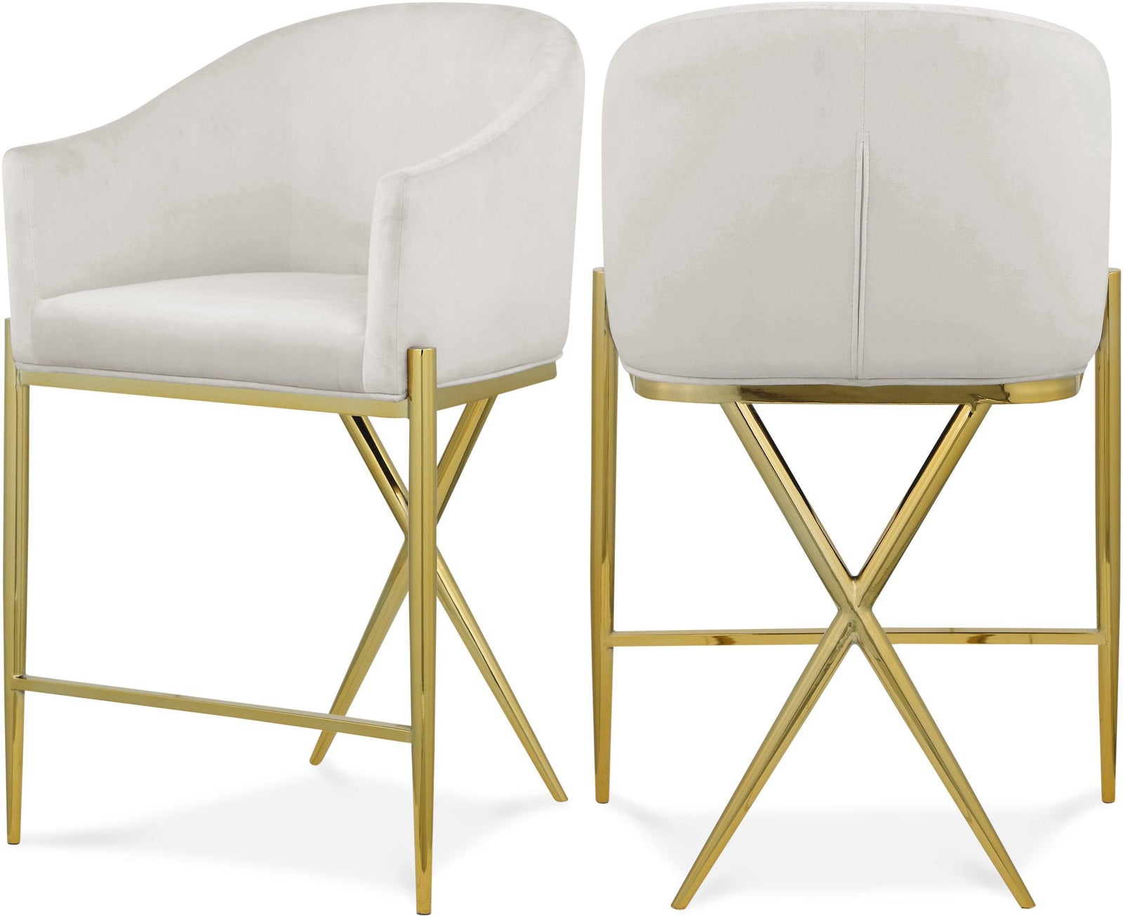 Xavier Cream Counter Stool - Ella Furniture